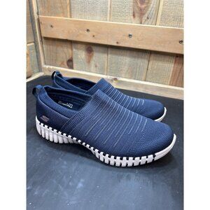 Skechers Womens Air Cooled Go Walk Navy Slip-On Sneakers Size 7.5